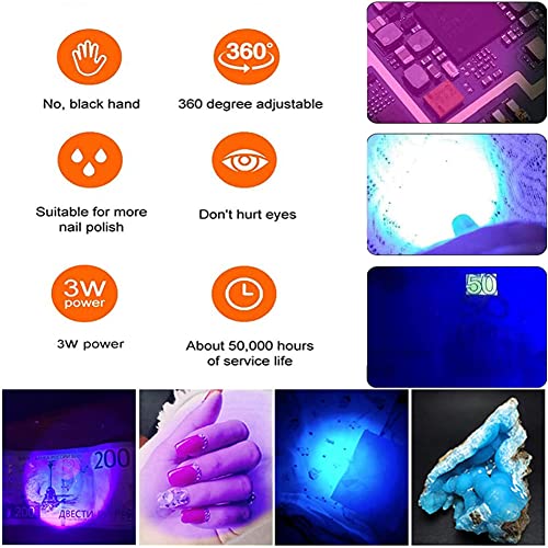 Brokimis Mini UV Lamp for Gel Nails LED Curing Lamp - color: Black