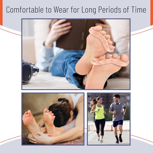 Dr. JK- ToePal Gel Toe Separator, 2 Pairs, Toe Spacers, Bunion Corrector - color: Blush, size: 2 Pairs