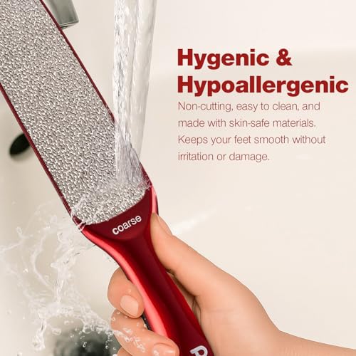 Probelle Double Sided Nickel Foot File Callus Remover, Red - color: Red