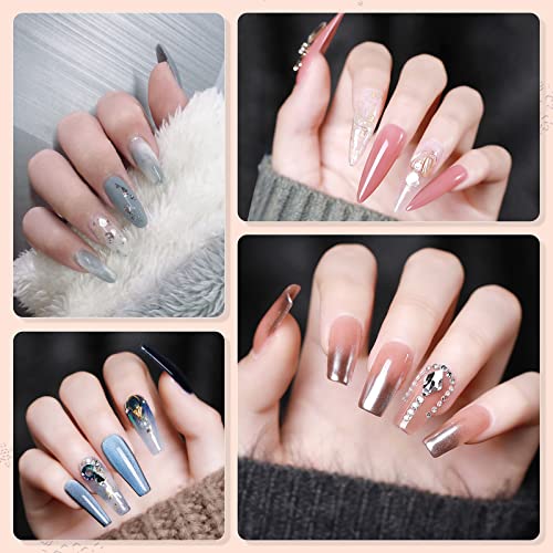 Abodhu Acrylic Natural Nail Tips Kit 500 Pcs French Tip Nails Set