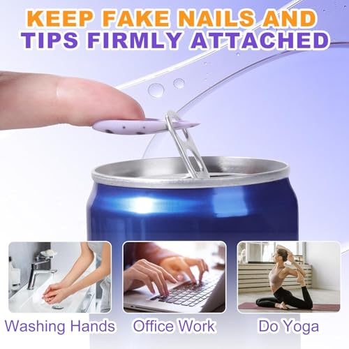 NXJ INFILILA Nail Glue, Professional Brush On Nail Glue, Nail Glue for Acylic Nails, Nail Glue for Press On Nails Fasle Nails Fake Nails Tips Glue Adhesive Long Lasting 7ML/0.23OZ - color: 1PCS