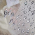 SOFTSOUL 5D Embossed Nail Stickers – Premium Salon-Grade Nail Art Stickers, Self-Adhesive Nail Decals, Long-Lasting, Detailed Textured Designs, Easy DIY Manicure, Home or Salon Use (Flaming Heart) - color: Flaming Heart