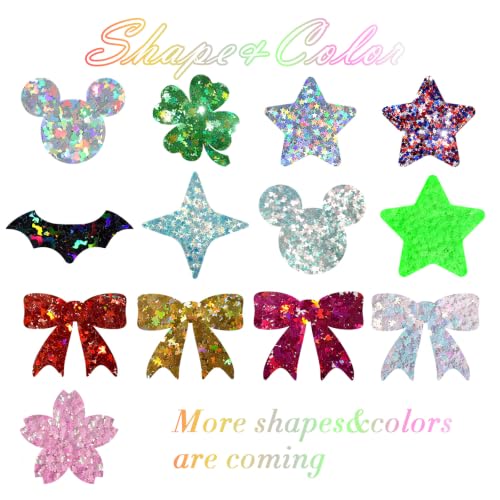 Laza 2g Halloween Chunky Glitter Bat Shaped Confetti Nail Charms - color: Laser Black