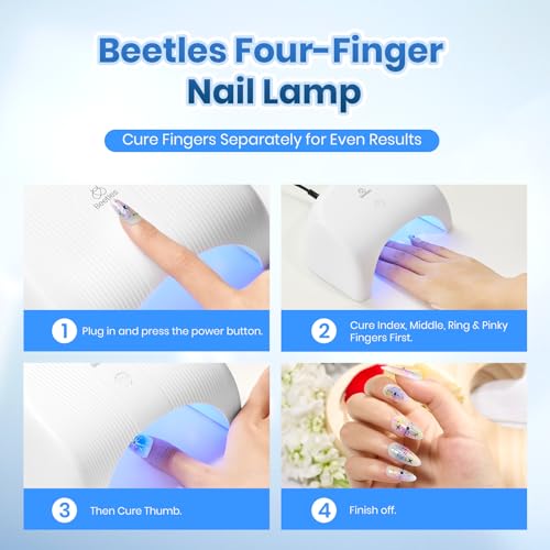 Beetles Gel Polish UV LED Nail Lamp, Fast Drying Nail Dryer Compact - color: E - White-01