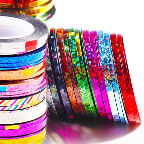 Gold Nail Art Striping Tape Lines Kit Silver Nails Striping Tape - color: Blue
