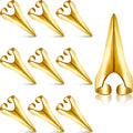 Hicarer 10 Pcs Adjustable Finger Claw Hair Parting Braid Ring Halloween Cos - color: Gold