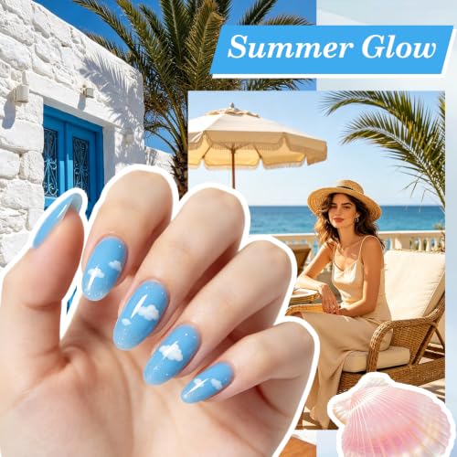 COSCELIA Gel Nail Polish Set 25 Colors Red Pink White All Seasons Nail Gel with Nail Lamp Base Top Coat Long-Lasting Nail Gel Manicure Kit Gift for Women - color: All