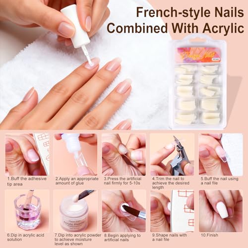 Acrylic Nail Kit for Beginners with UV Light and Drill, Silver