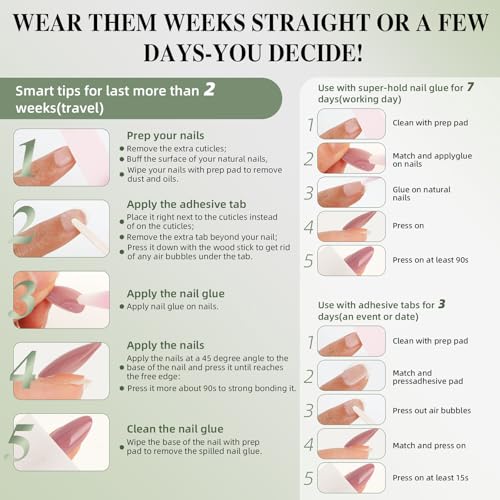 Polka Dot Press On Nails Almond - Pink Nails Short Fake Nails - color: 3B - Blush Dots