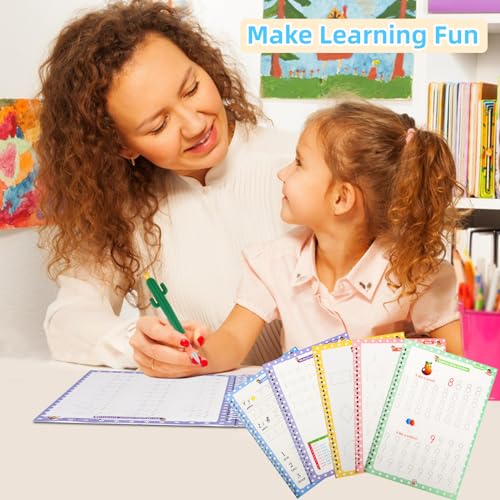 LUCKFUTURE Grooved Magic Copybook, Reusable Handwriting Practice - size: 5 Count (Pack of 1)