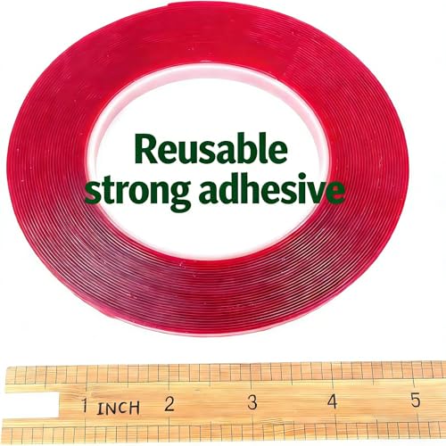 Mounting Tape, Transparent Double Sided Adhesive Roll for Crafts