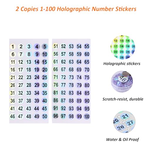UPZIGS Nail Swatch Sticks with Number Stickers, Natural-100pcs - color: Natural-100pcs