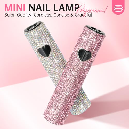 UV Light for Gel Nails, Handheld UV Nail Lamp - color: B-pink Diamond