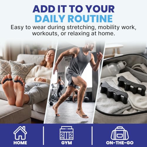 Spacer Mobility Toe Spacer, 4-Loop Silicone Toe Separators for Men & Women - size: 4-Loop