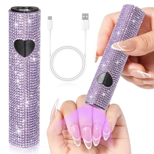 UV Light for Gel Nails, Handheld UV Nail Lamp - color: Purple Diamond