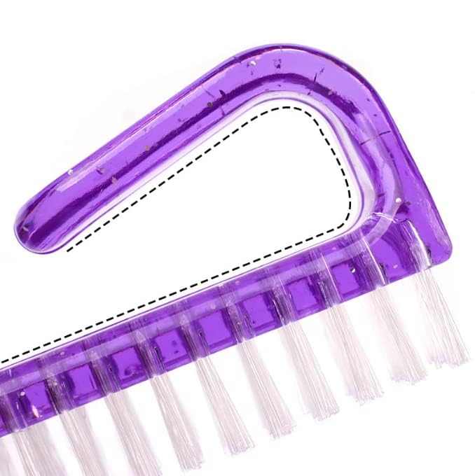 3Pcs Different Kinds of Fingernail brush with Plastic Handle Nail brush for cleaning Fingernails - Easy to use Nail Scrub brush - Nail Cleaner Nail brushes for Hands Feet(blue) - color: Blue