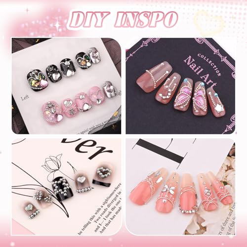 1-3MM Small Nail Beads Metal Caviar Beads Silver Nail Charms and Gems Ball - color: 14 Small Silver Nail Beads