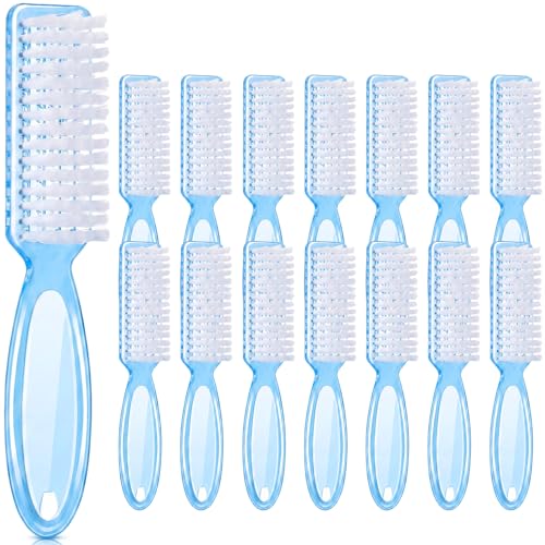 Patelai 15 Pieces Nail Brush Handle Grip for Fingernail Toe Scrub Cleaning - color: Blue