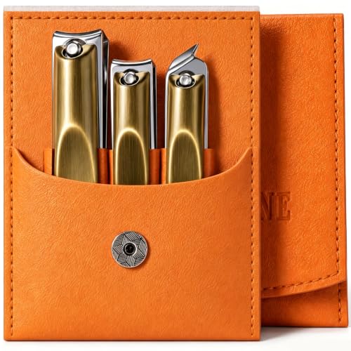 Nail Clippers Set, Fingernail and Toenail Clipper Cutters Trimmers Kit - color: 3Pack - Antique Copper