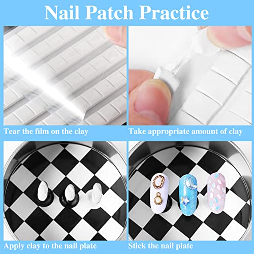 SUMAJU 204 Pcs Adhesive Poster Sticky Tack, Multipurpose Removable Mounting Putty - Reusable Wall Safe Tack for Wall Hanging Pictures, Museum, Cleaning, Nail (White, Green) - color: 204PCS,White