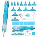 CXJINZE 26 Pcs Plastic 5D Diamond Art Pens Kit with 13 Nibs Stylus Tool - color: Blue