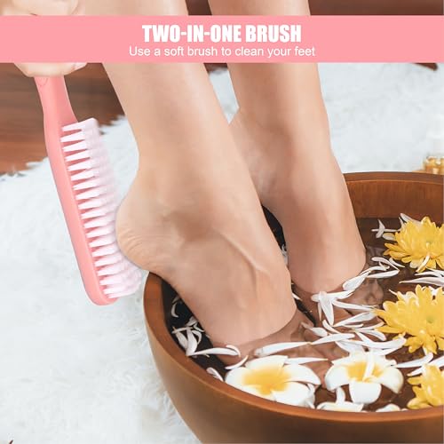 Dual Sided Nano Glass Foot File Pink with Cleaning Brush - style: Pink Pedicure Foot File