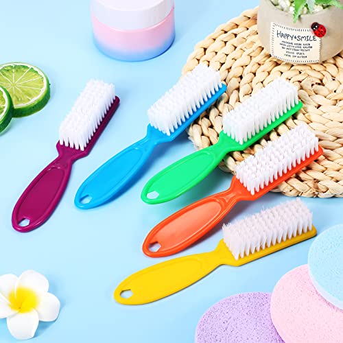 Patelai 15 Pieces Nail Brush Handle Grip for Fingernail Toe Scrub Cleaning - color: Bright