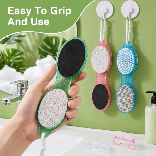 4 Pcs 4 in 1 Foot Brush, Pumice Stone Foot Scrubber for Shower