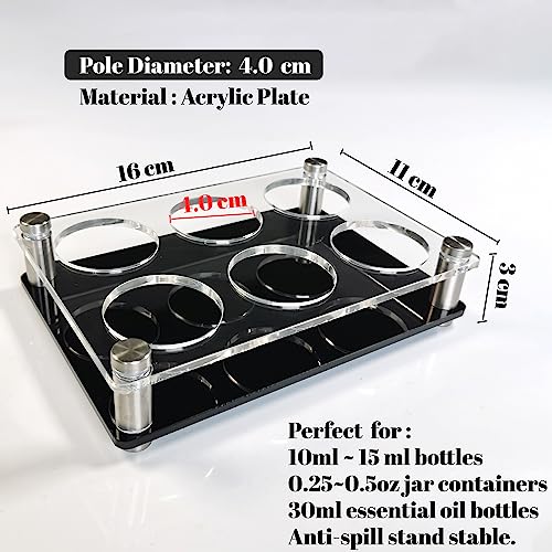 Clear Acrylic Gel Nail Polish Bottle Organizer Anti-Spill Stable Holder