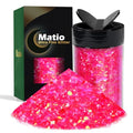 Matio Iridescent Chunky Glitter 7.8oz/220g IRI Red Craft Ultra Fine Glitter - color: I-Iri Red