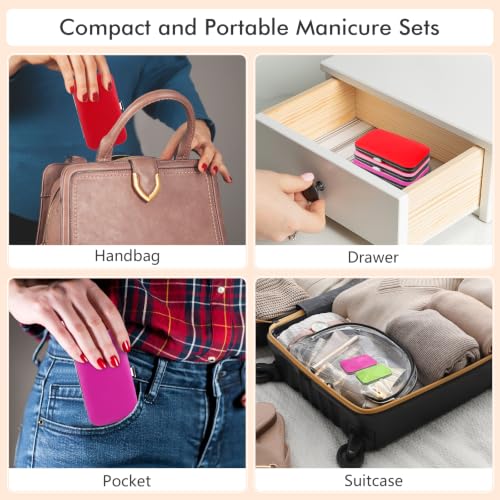 SIKEMAY 24 Pack Manicure Set Christmas Stocking Stuffers Bulk Gifts Family, Colleague, Friend, 8 in 1 Nail Clipper Set for Women Men, Fingernail Clippers Stainless Steel Kits Nail Care Tools Travel - size: 24