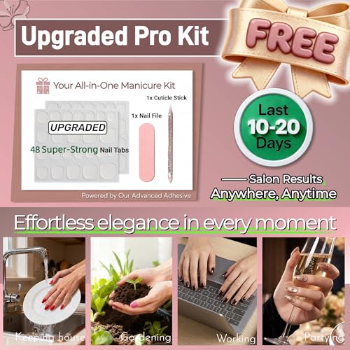 Press On Nails, Square Shimmer Nude Glitter Sparkle, 24PCS - color: 0028-Pearlescent light pink