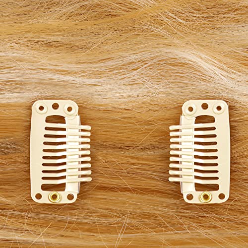 WILLBOND 30 Pcs 32 mm 9 Teeth Hair Extension Clips, Mixed Colors - color: Mixed Colors