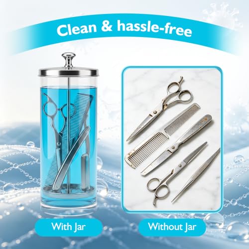 35 Oz Sterilizer Barber Jar Disinfectant Jar Disinfecting Glass Jar - size: 35 Ounce