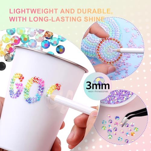 56000Pcs Resin Jelly Rhinestones 56 Colors Nail Gems Bedazzling Kit