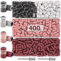 400Pcs Nail Drill Bits Sanding Bands with 2Pcs Mandrel Bit Set - size: 400P