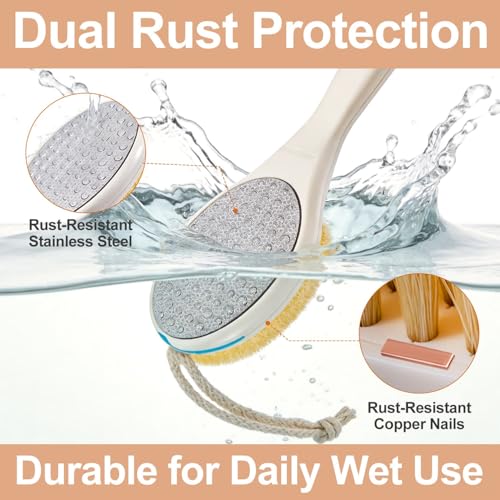 Extendable Foot Brush & Shower Foot Scrubber, Long Bath Brush