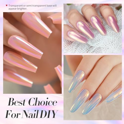 Born Pretty Chrome Nail Powder Auroras Nail Powder Mermaid Pearl Powder - color: Color 1