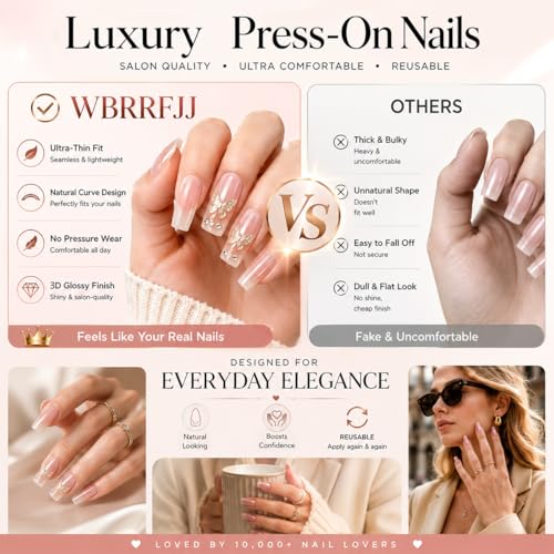 Fall Press on Nails Short Almond Maple Leaf Gold Foil Fake Nails