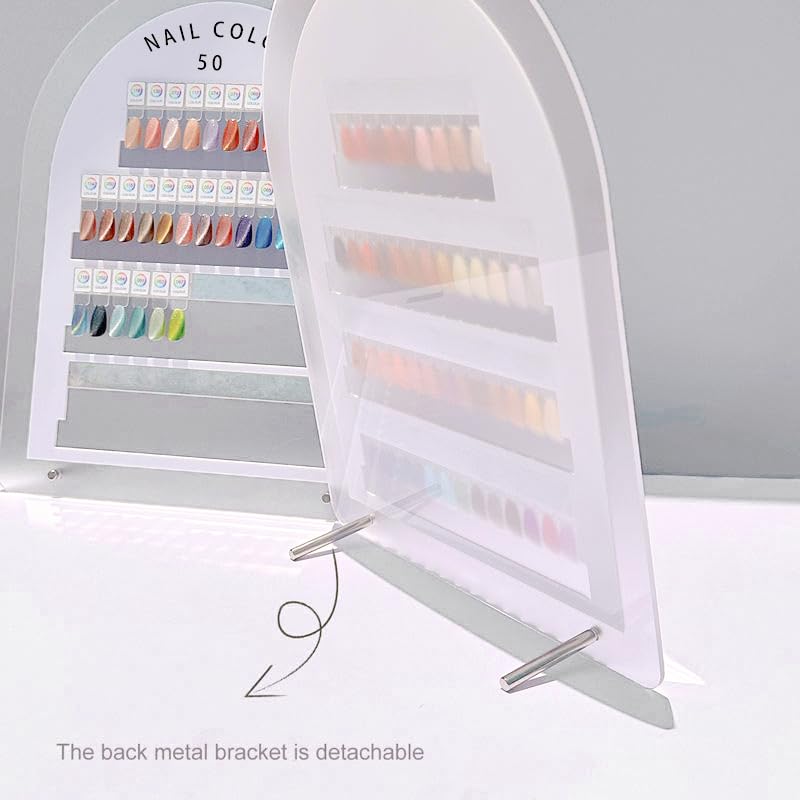 Acycoin2A 50 Colors Magnetic Detachable Nail Color Test Plate Display Board
