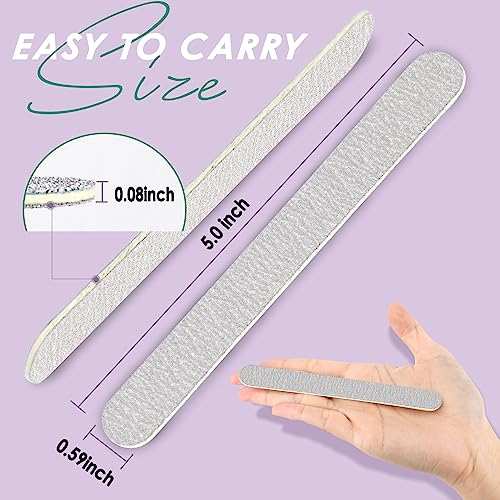 Professional Disposable Zebra Nail Files 100/180 Grit 5" Double Sided Emery Board Manicure Pedicure Tools 100Pcs - size: 100/180 Grit - 100Pcs