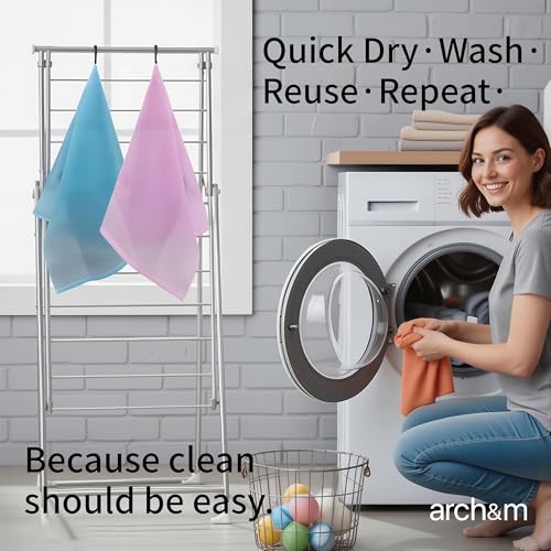 ARCH&M Exfoliating Washcloth, 3 Pack, Gray Black Off-White - style: Gray Black Off-White
