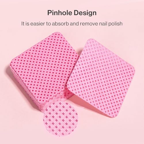 MelodySusie 900PCS Lint Free Nail Pink Wipes - size: 900pcs