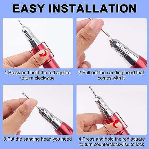 Stainless steel Corn Remover Drill Bit Medical Pedicure Faster Removal Cracked Skin Foot Callus Cuticle Cutter Rotary Bits Tool Sanding Polishing Head,Feet Filing Nails for Manicure (2.8mm) - color: Mold C