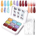 Gradient Painting Gel, 9 Colors Ombre Gel Nail Polish - color: Beachside Candy set