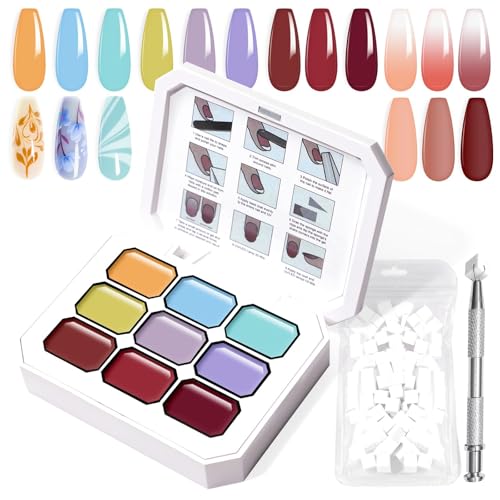 Gradient Painting Gel, 9 Colors Ombre Gel Nail Polish - color: Beachside Candy set