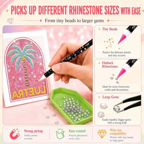 Wax Pencils for Rhinestones, 13PCS Bedazzling Pen Dotting Tools - size: 13PCS
