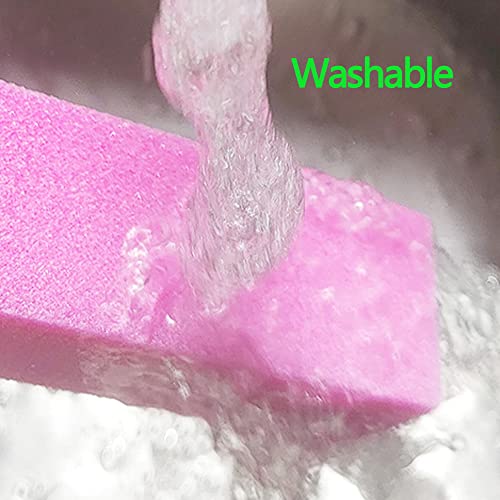 20pcs Nail Buffer Blocks 4Sides,120Grit Pedicure Manicure Buffer Kits Pink
