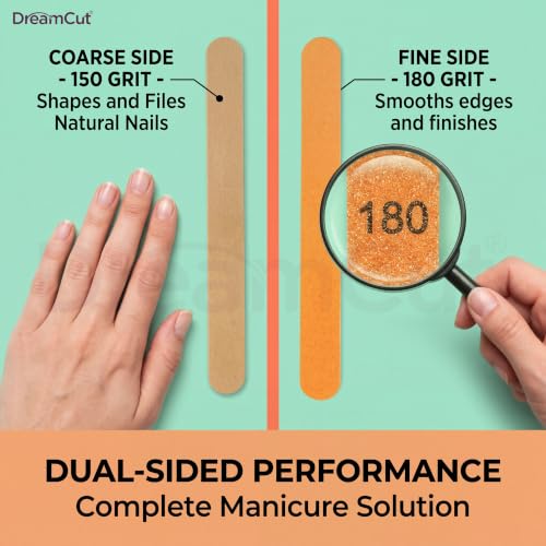 DreamCut 20 Pack Emery Boards, 150/180 Grit, Manicure Pedicure Nail Files