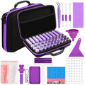 MERATIA Diamond Art Storage Case, 10 Lidded Trays and 30 Screw-Top Jars - color: Purple 40 Slots-2 Sizes